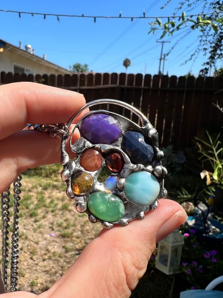 Rainbow Crystal Spiral Amulet no.4