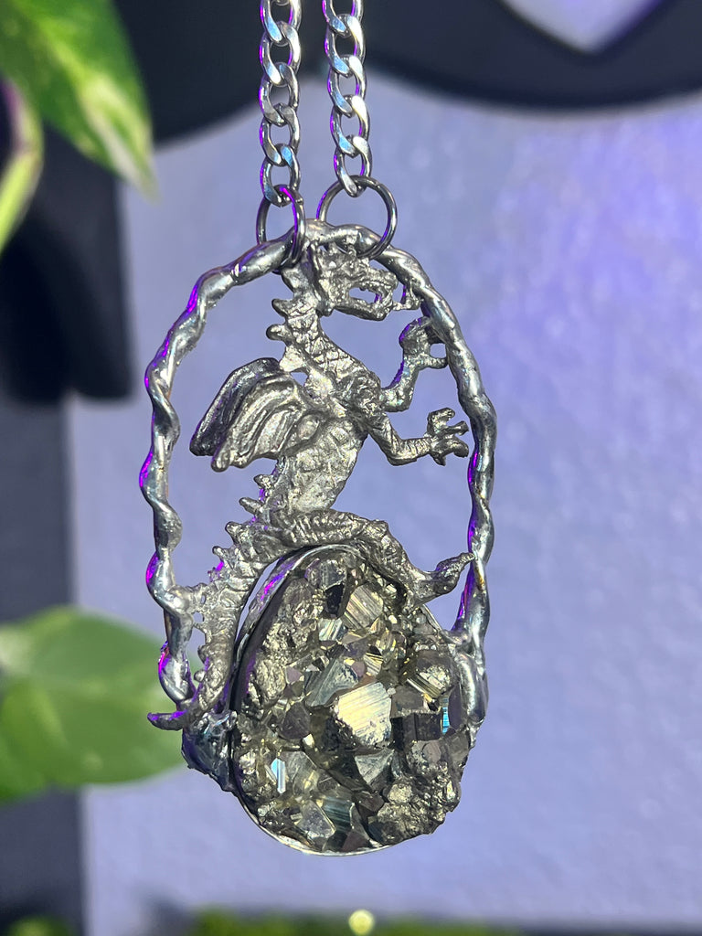 Pyrite Dragon Amulet