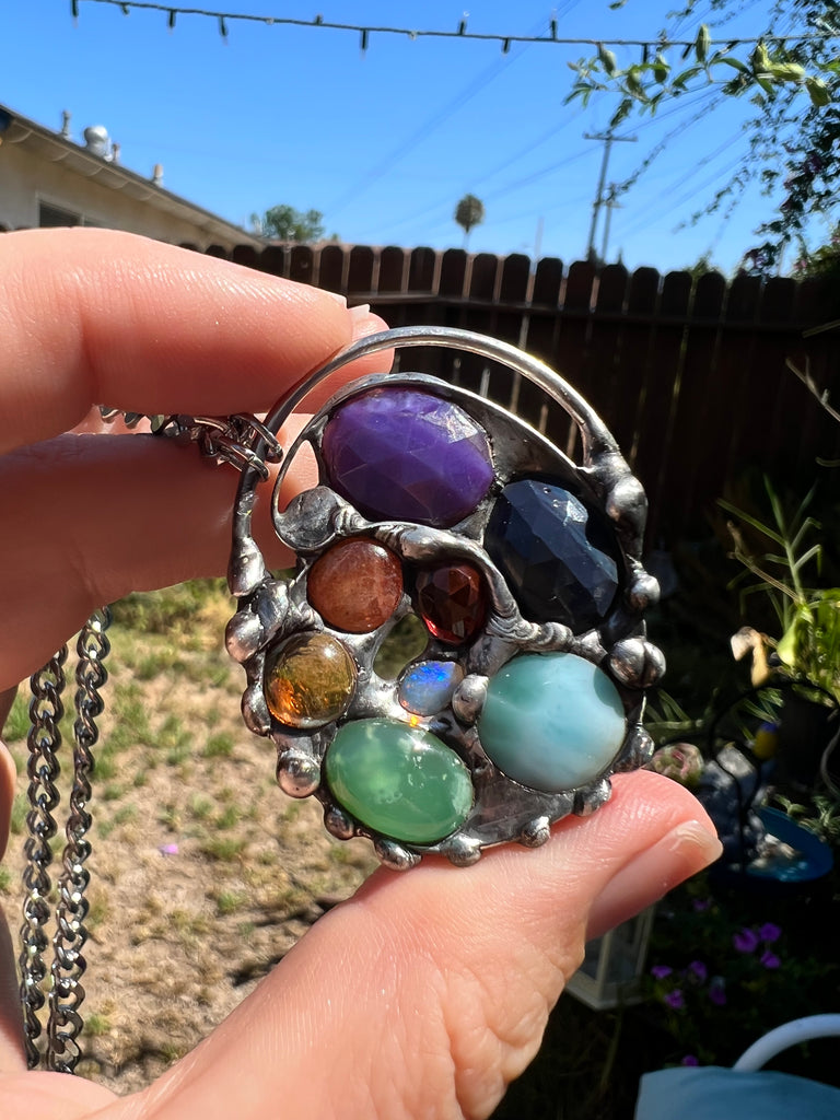Rainbow Crystal Spiral Amulet no.4