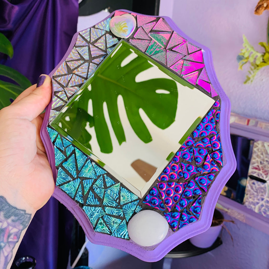 Purple Mosaic mirror