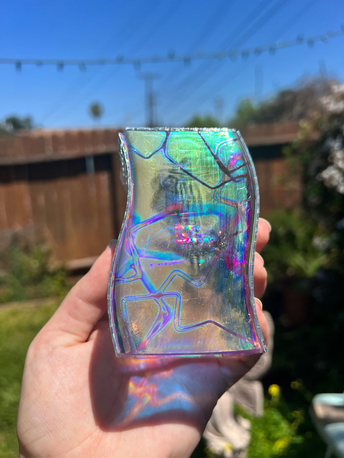 Disco mosaic Aura Glass Candle Holder