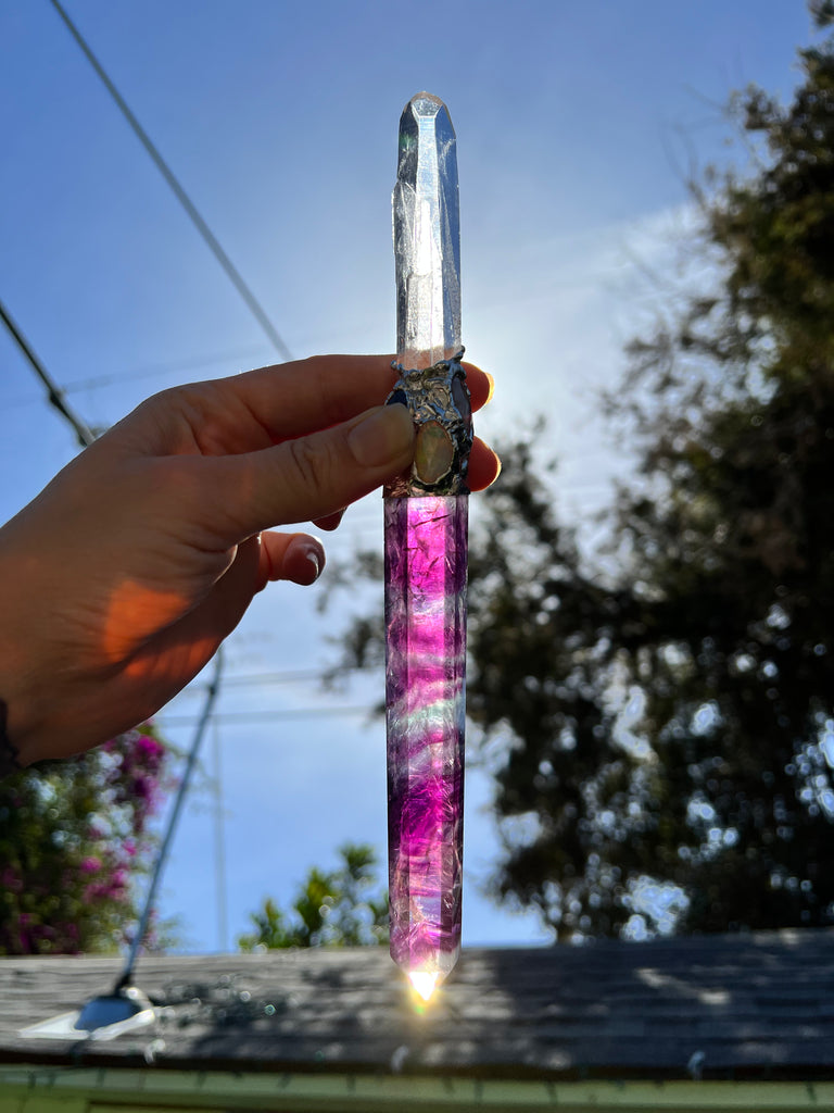 Generating Channeler wand with Fluorite and Colombian Quartz