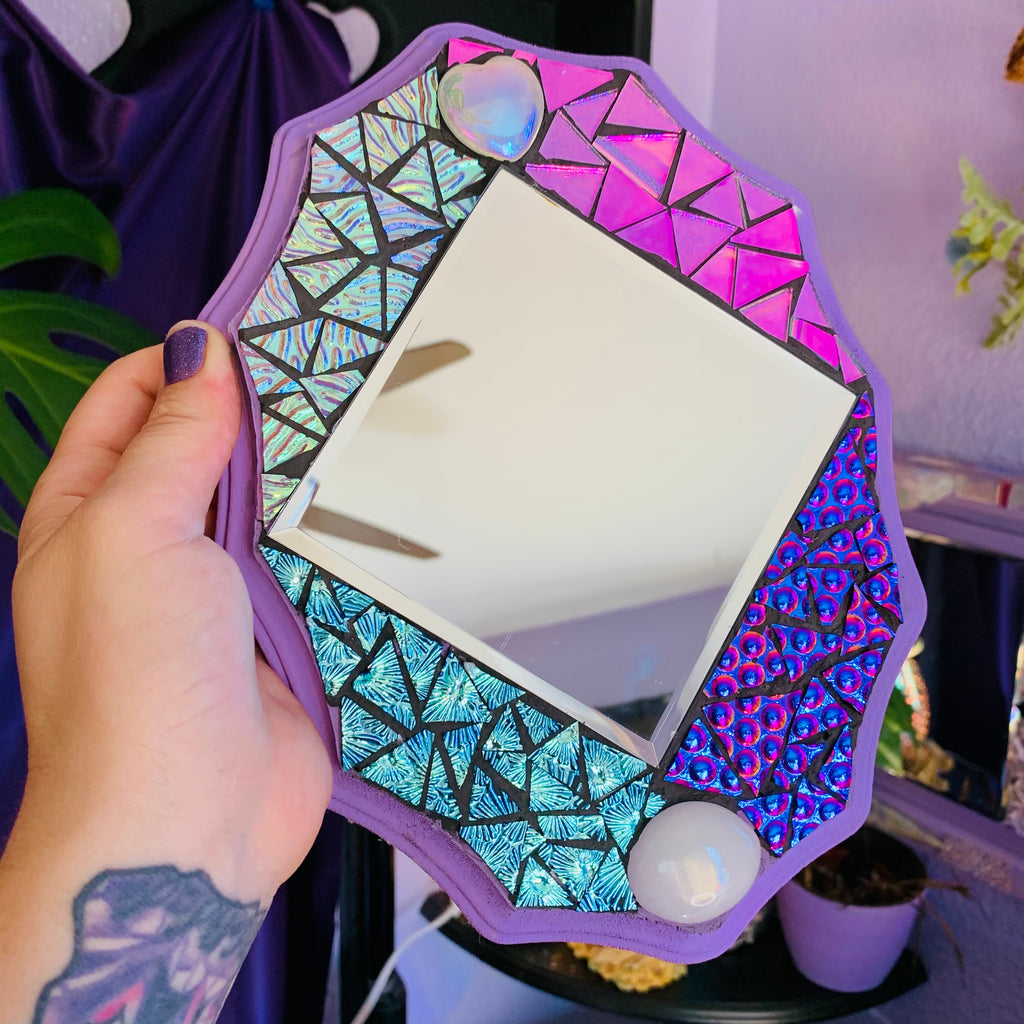 Purple Mosaic mirror