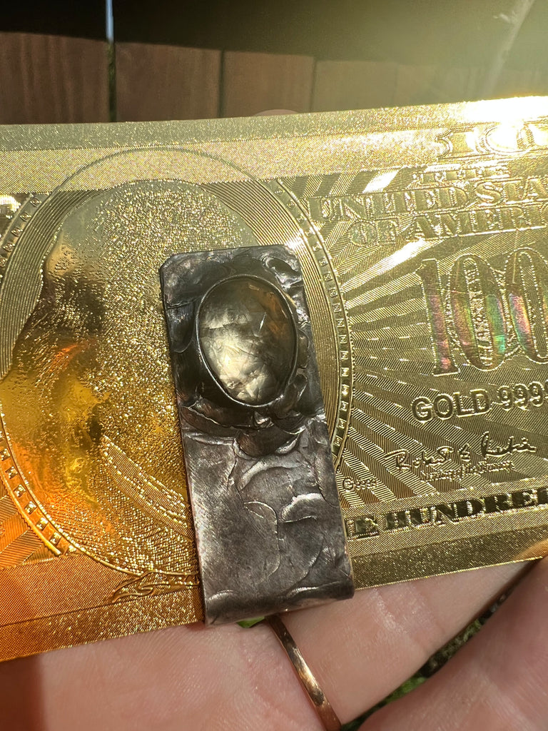 Faceted Smoky Citrine Money Clip no.2