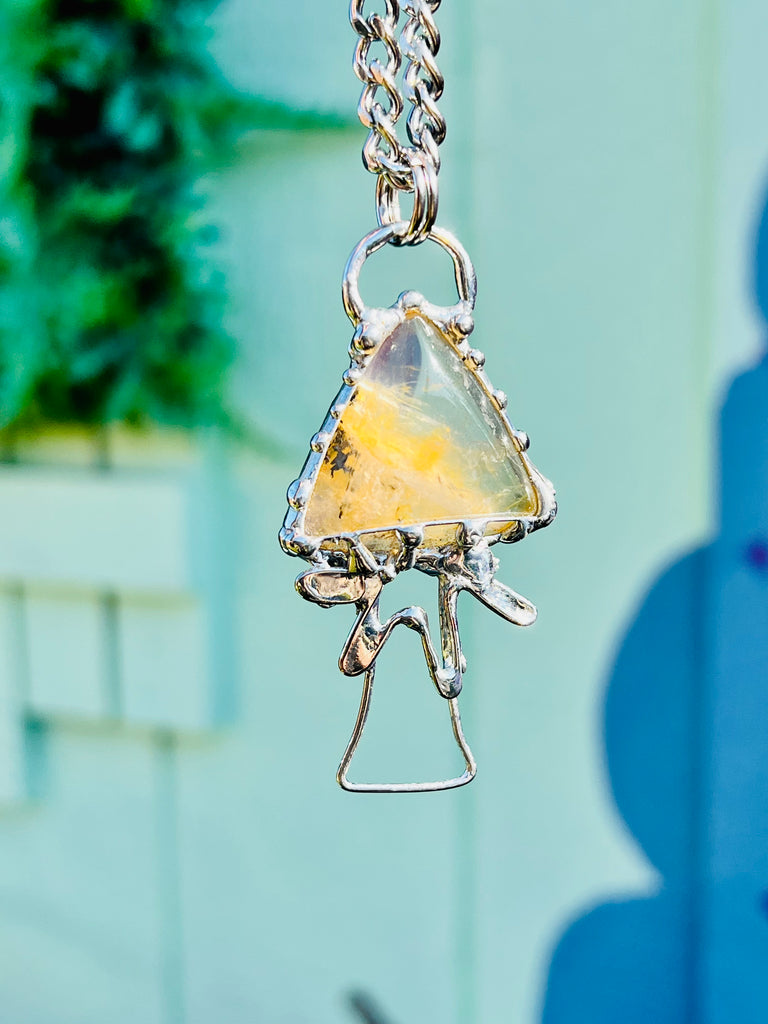 Golden Healer Mushroom Amulet no.1