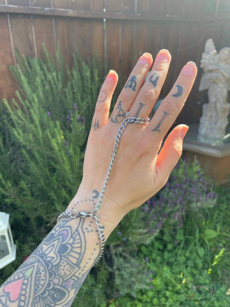 Unique Silver Ring Bracelet (no charm) ADD YOUR RING SIZE IN THE NOTES