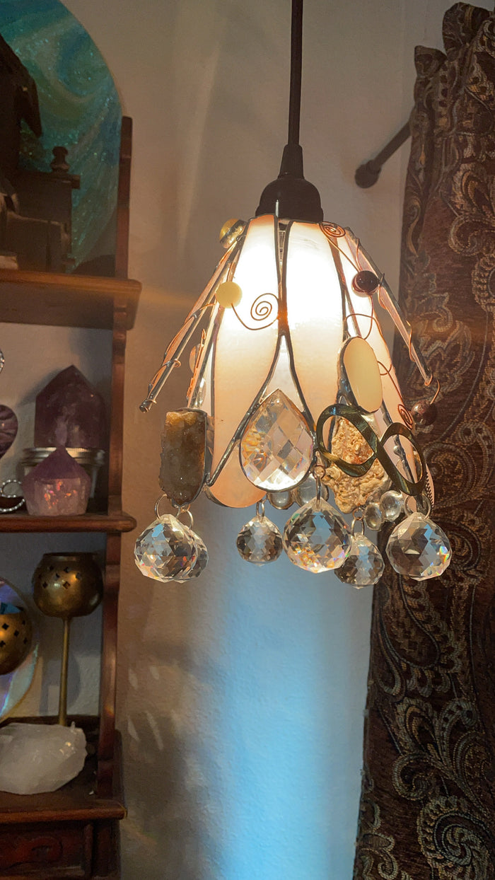 Marabelle- Soft Pink Flower Faery Lamp