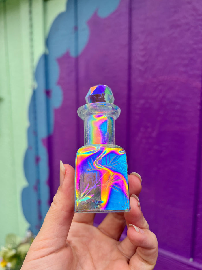 Aurafied Vintage glass Bottle