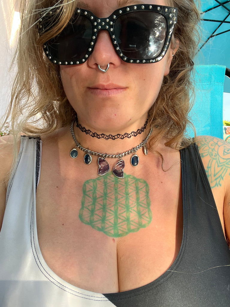 Fluorite Butterfly Choker