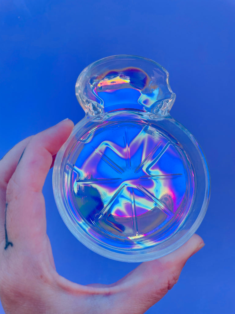 Aurafied Glass Ashtray/cupholder