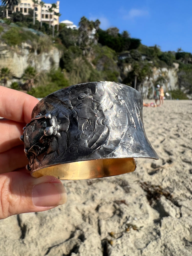 Raw Aquamarine bangle