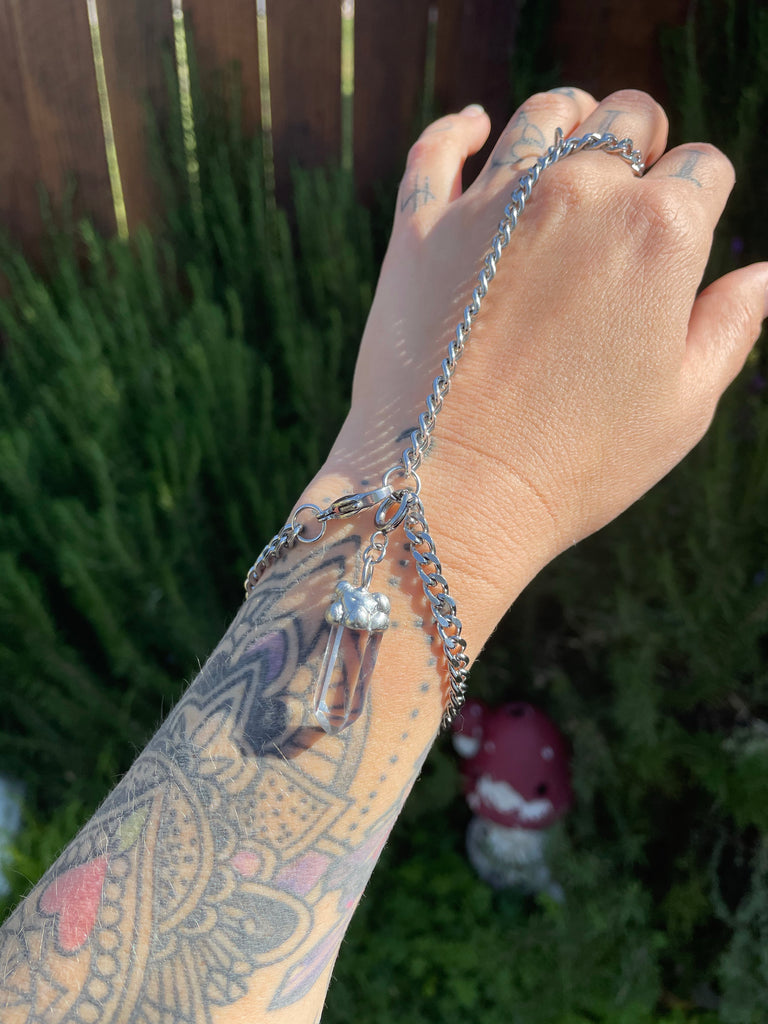 Unique Silver Ring Bracelet (no charm) ADD YOUR RING SIZE IN THE NOTES