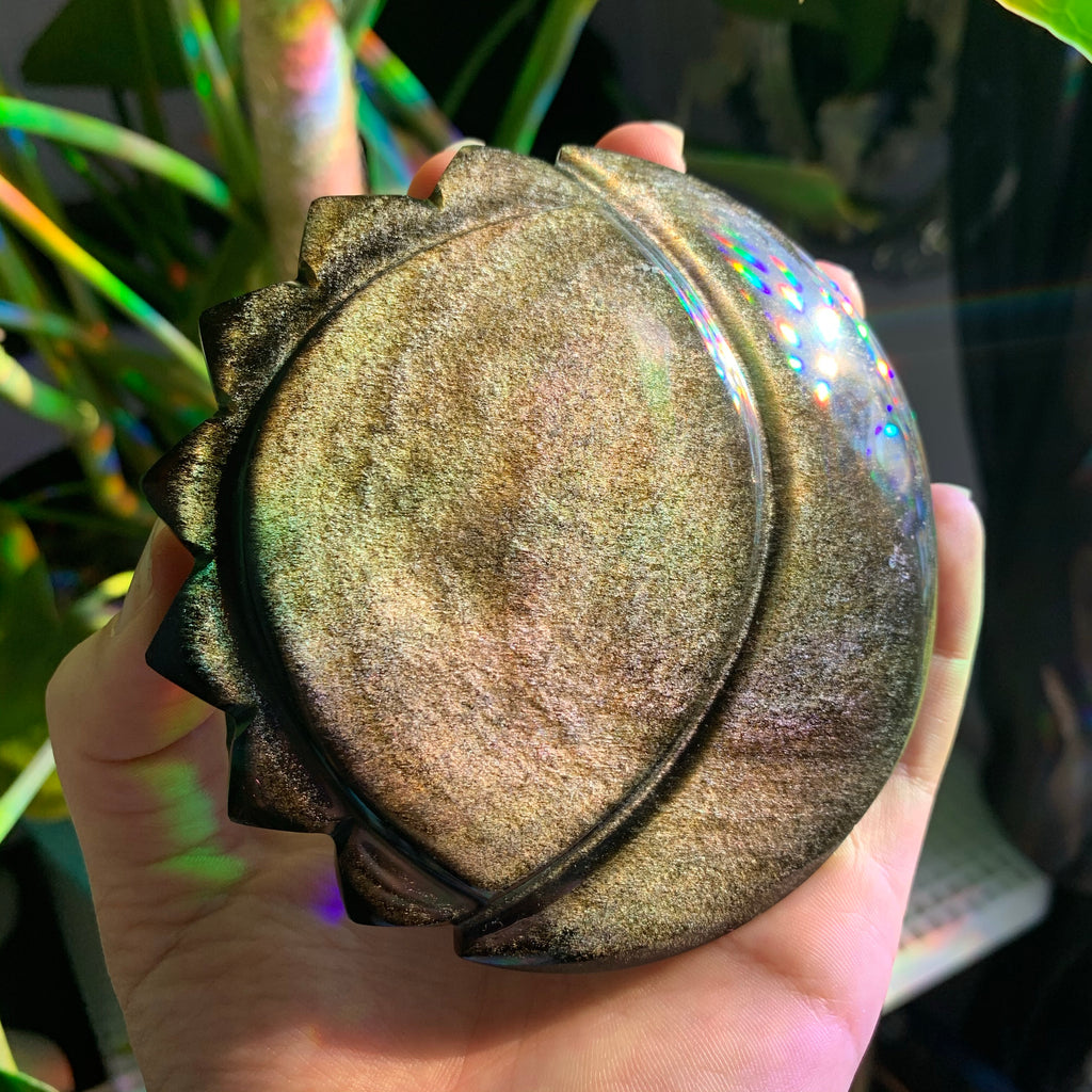 Sun and Moon Golden Sheen Obsidian