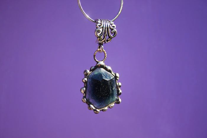 Blue Tourmaline pendant no.2