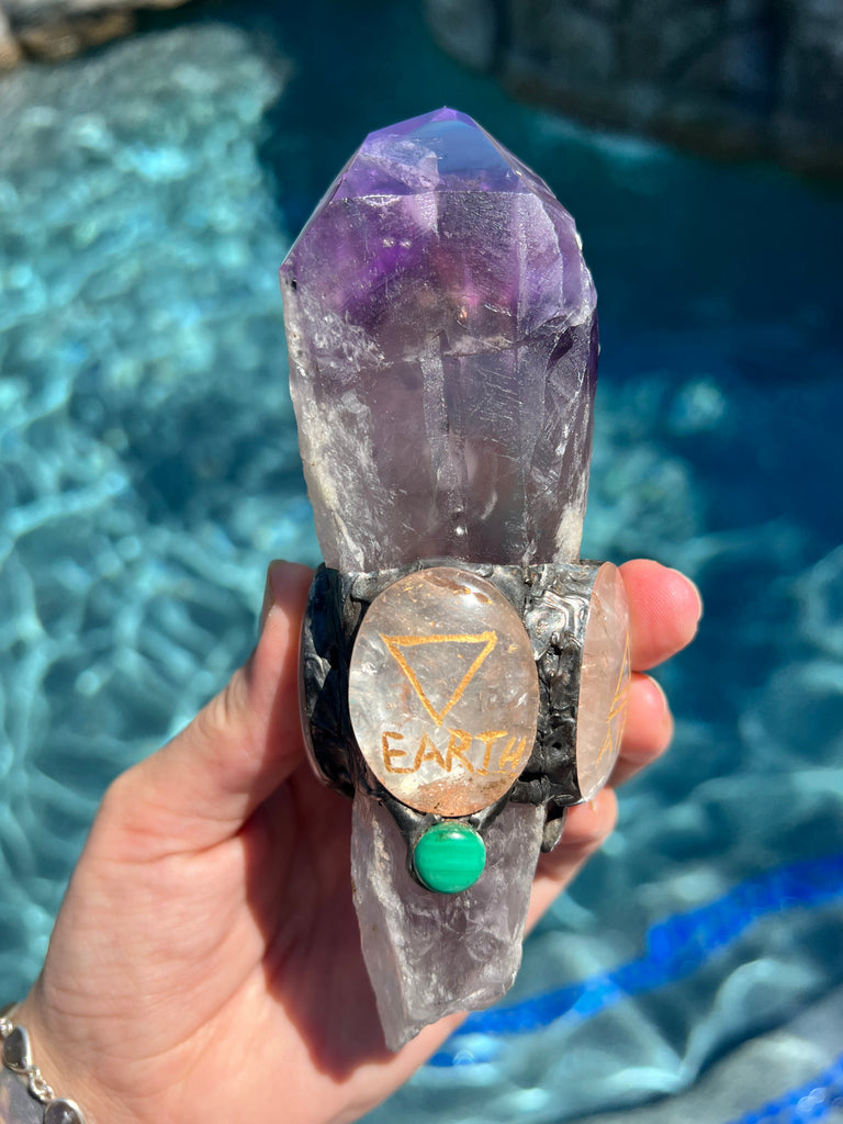 Self Healer Amethyst Scepter Connect to the Elements