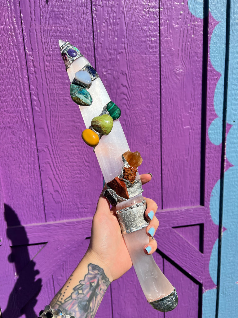 Rainbow Spectrum Selenite Energetic tool for Spiritual Alchemy