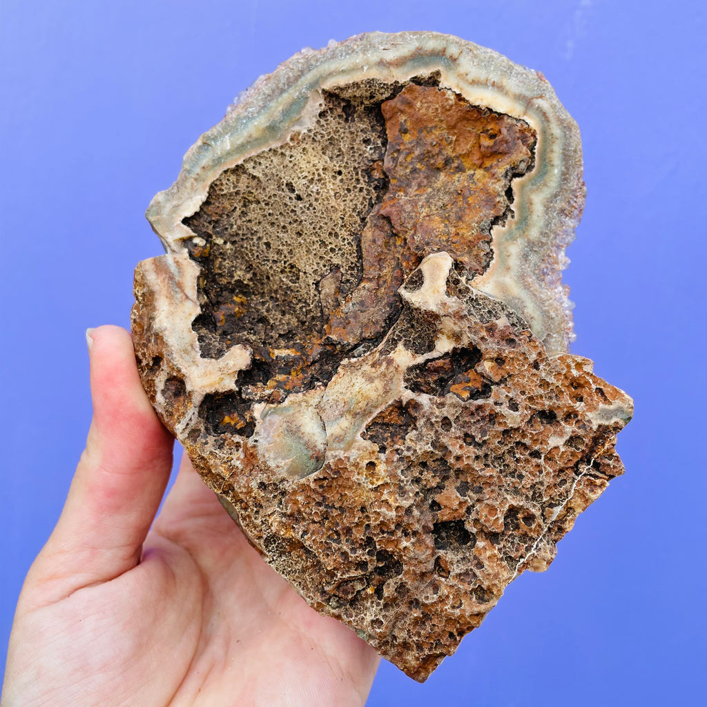 Aura Amethyst cluster