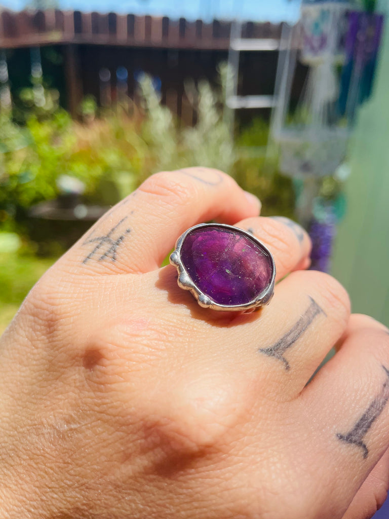 Handmade Amethyst ring size 4.5
