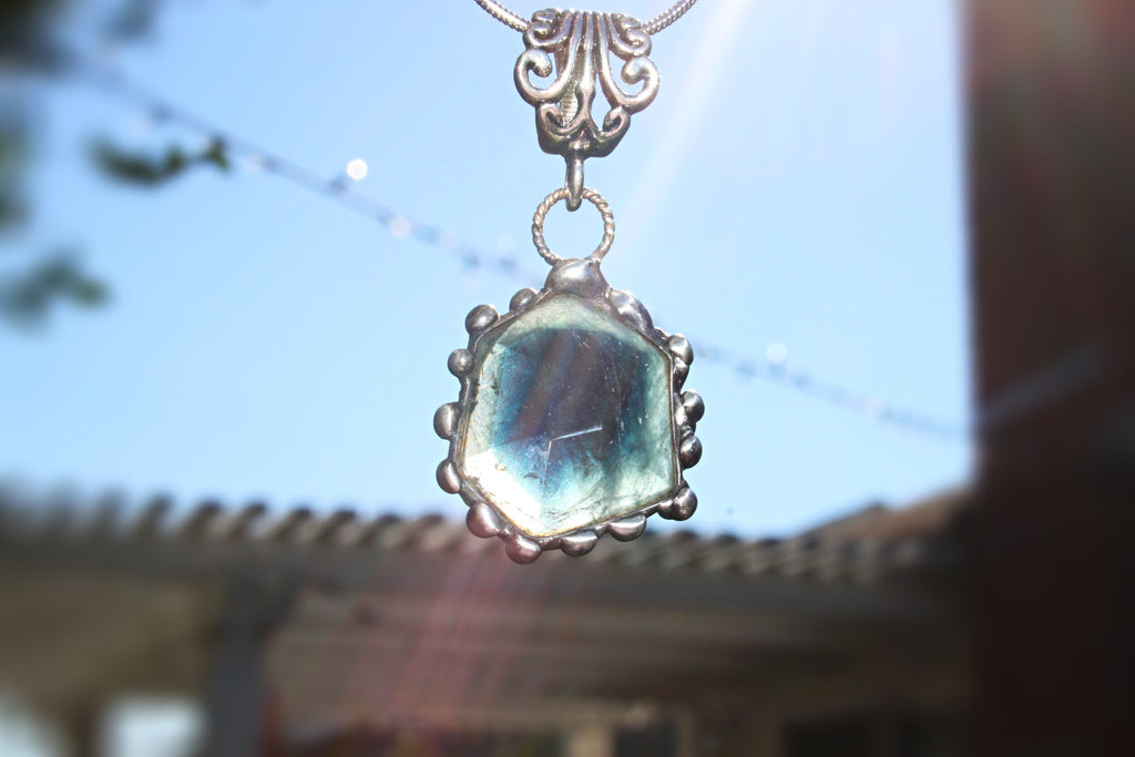 Blue Tourmaline pendant no.2