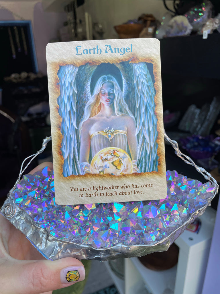 Aura amethyst oracle/tarot card of the day holder