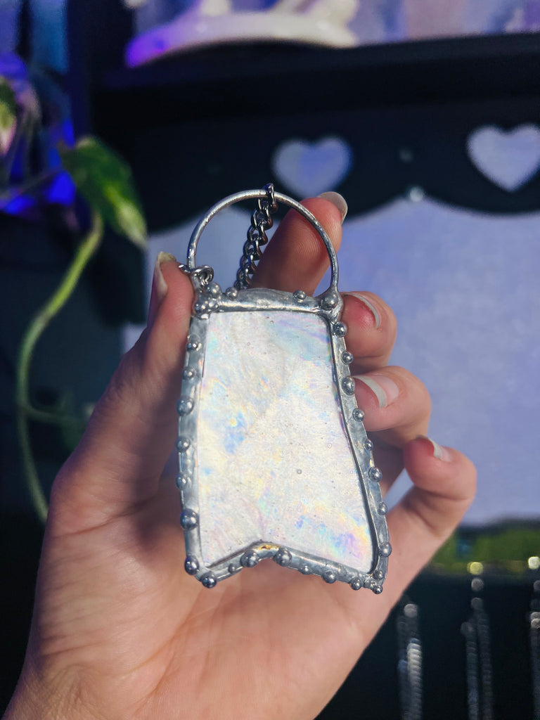 Holographic Lepidolite amulet