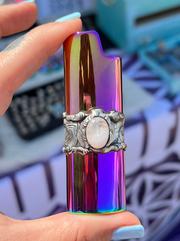 Moonstone Fire on rainbow Case