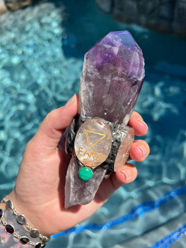 Self Healer Amethyst Scepter Connect to the Elements