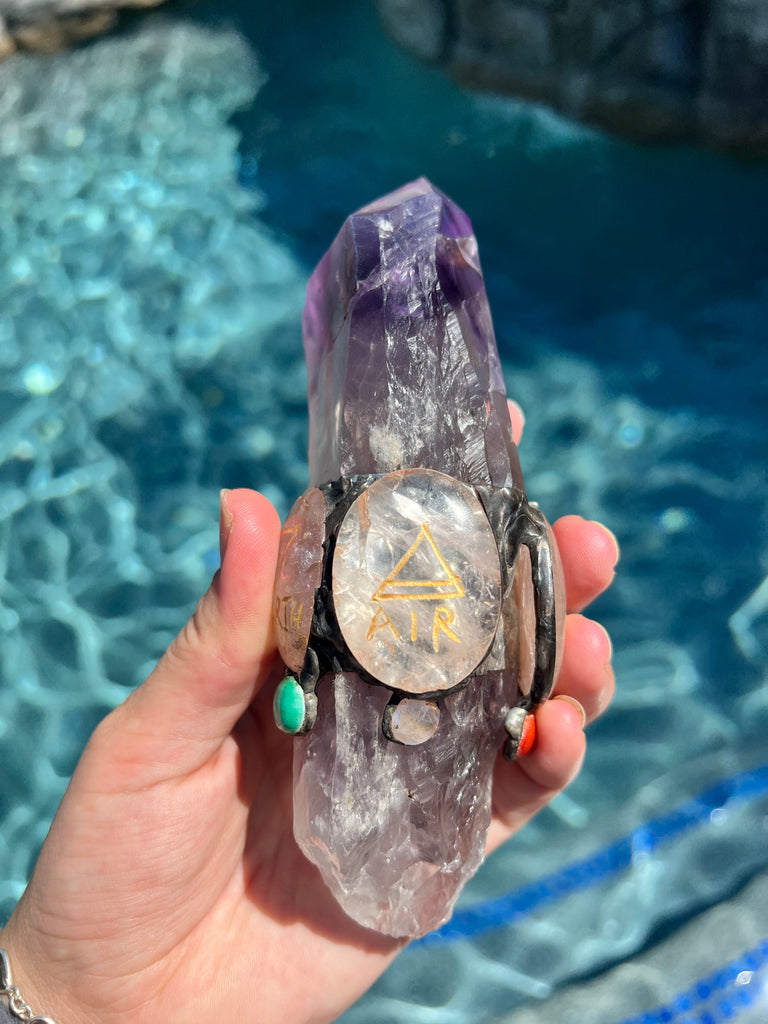 Self Healer Amethyst Scepter Connect to the Elements