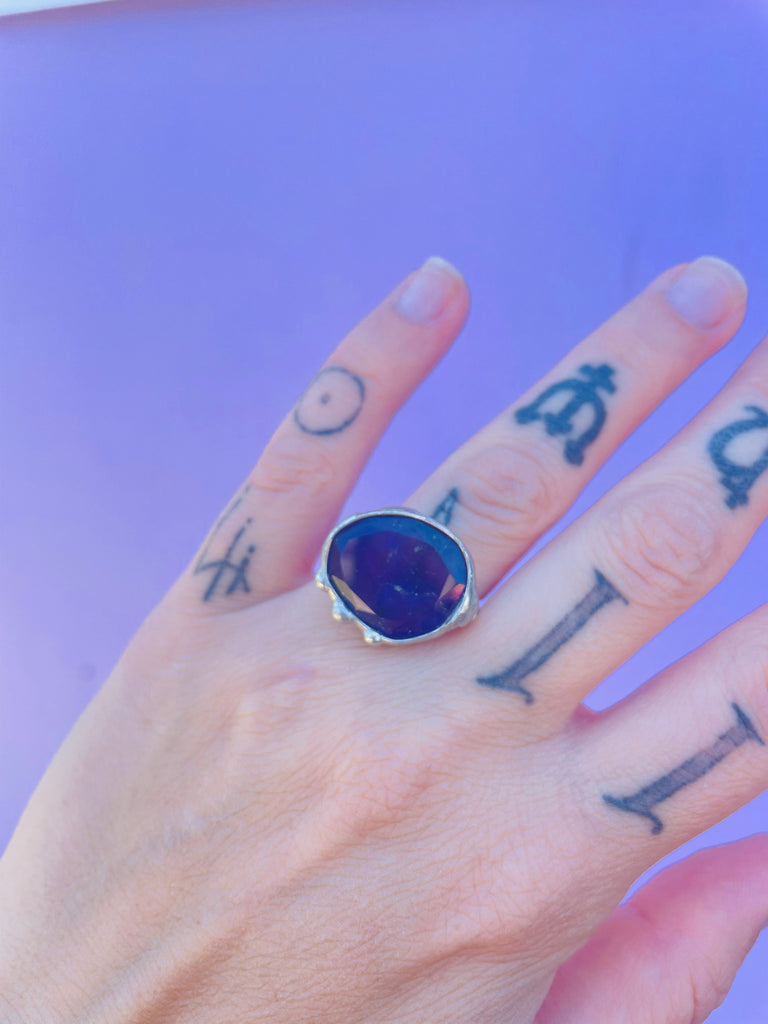 Handmade Amethyst ring size 4.5