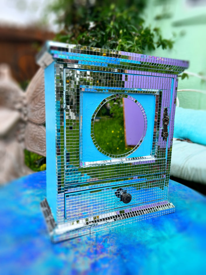 Cool Blue Disco Mosaic box with drawer