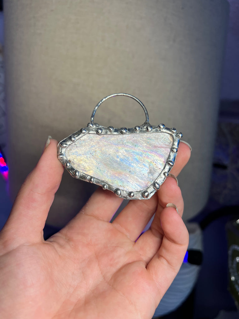 Holographic Lepidolite amulet no.2