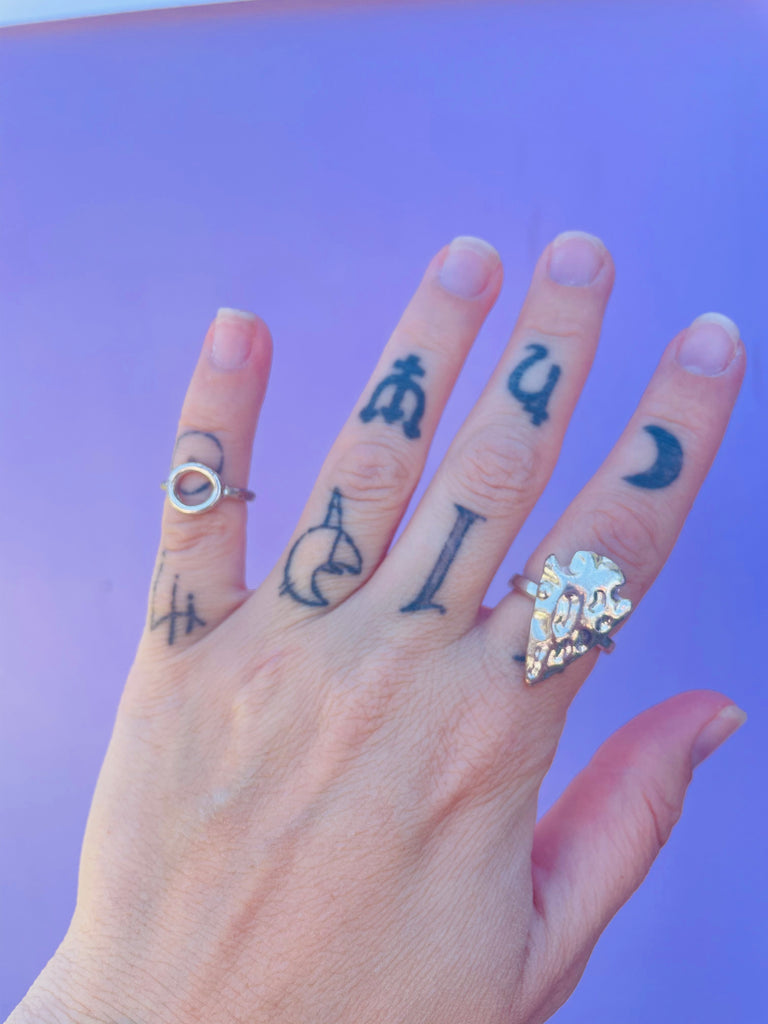 Silver ring set