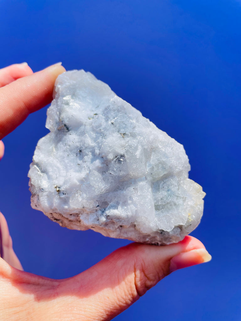 Barite, Fluorite, Pyrite, Quartz, Calcite, Chalcopyrite