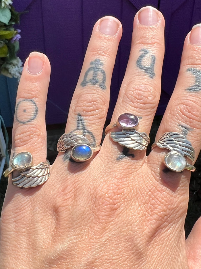 Angel Wing Rings size 6.5 (choose one)