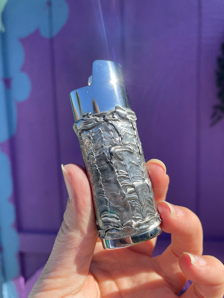 Labradorite and Kyanite Fire Case (silver)