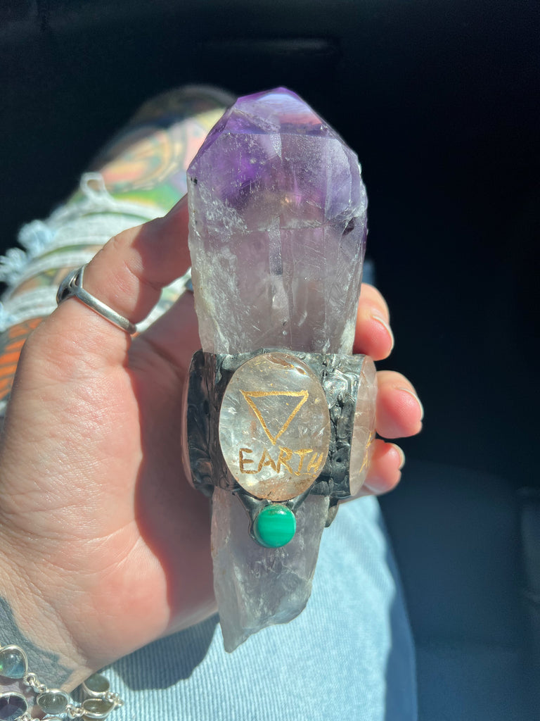 Self Healer Amethyst Scepter Connect to the Elements