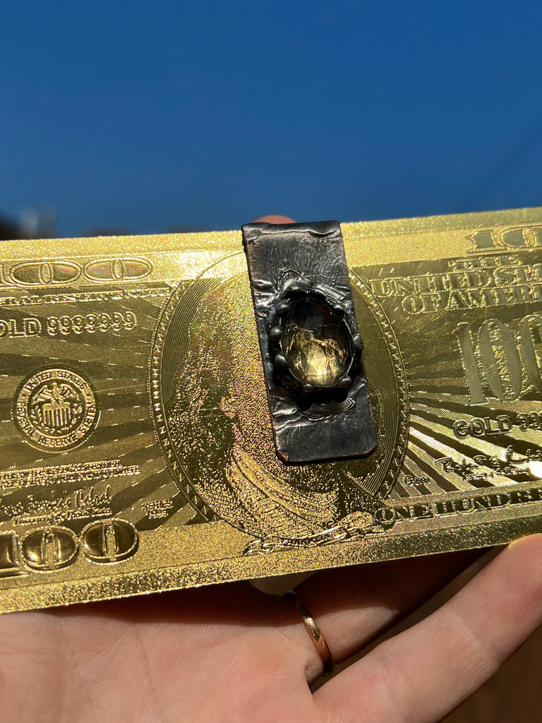 Faceted Smoky Citrine Money Clip no.3