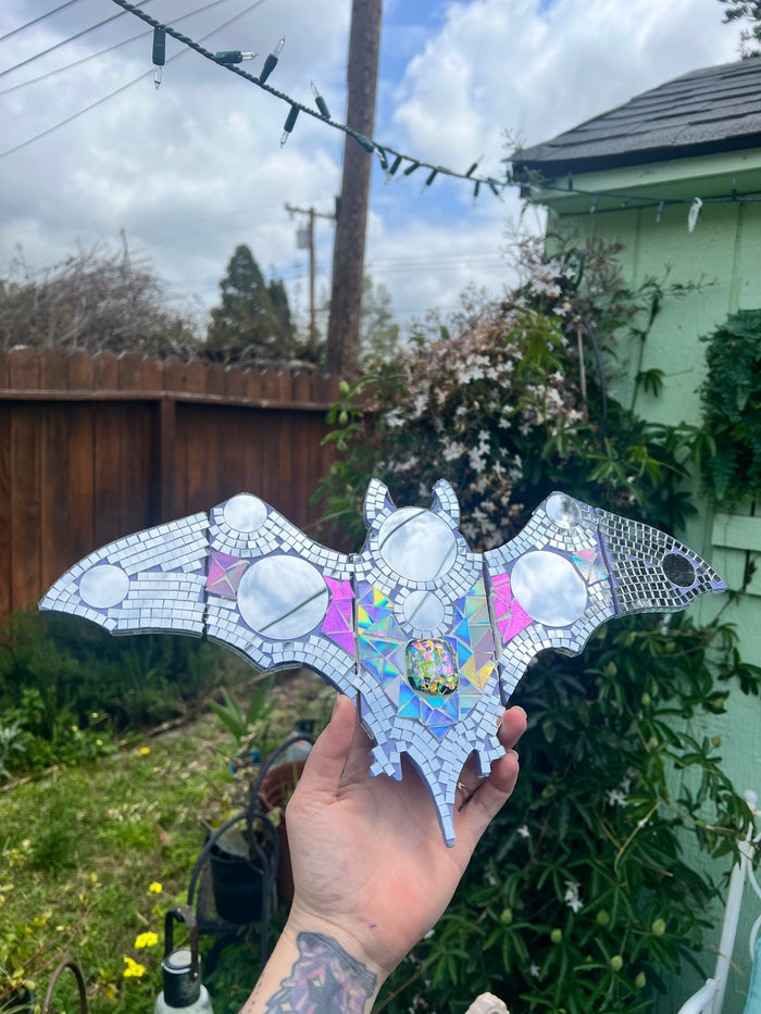 Mirror Disco Mosaic Bat wall hang