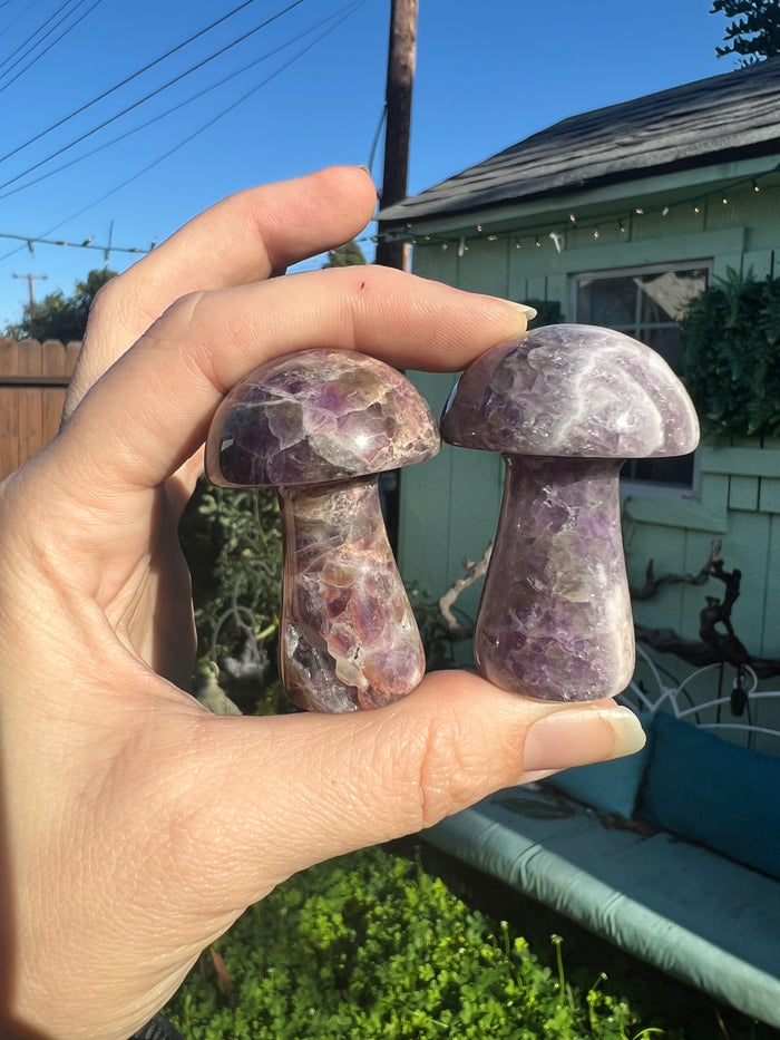 Amethyst  mushroom carving