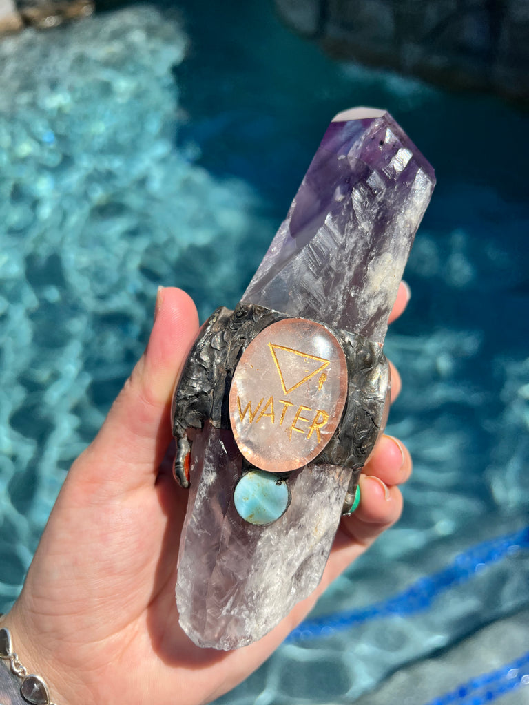 Self Healer Amethyst Scepter Connect to the Elements