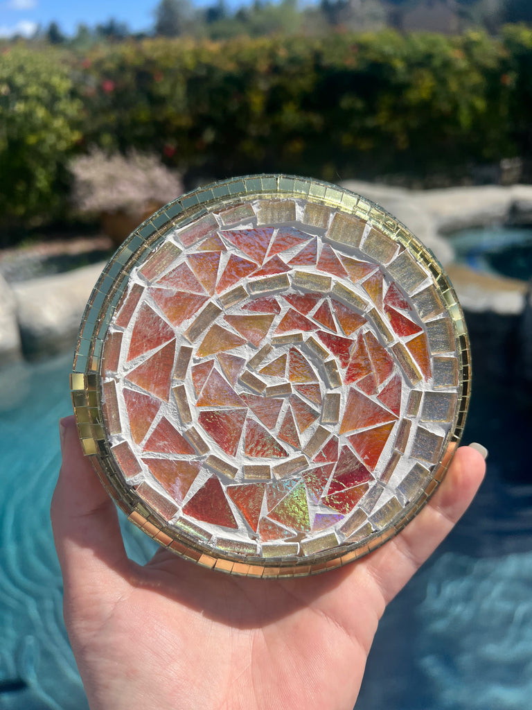 Spiral mosaic wall decor