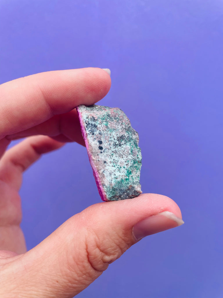 Cobalto Calcite with Malachite no.7