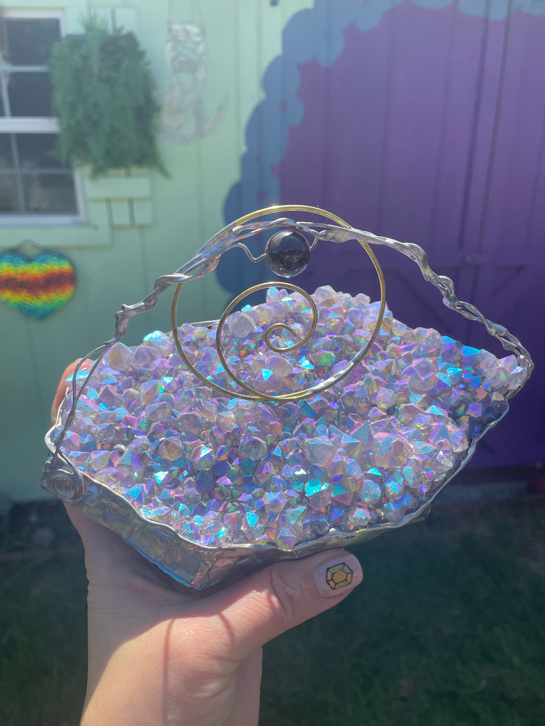 Aura amethyst oracle/tarot card of the day holder