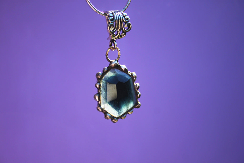 Blue Tourmaline pendant no.2