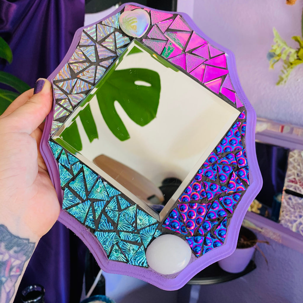 Purple Mosaic mirror