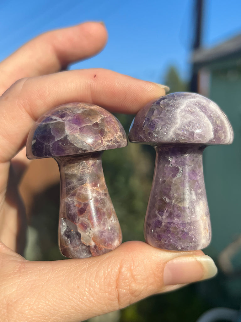 Amethyst  mushroom carving