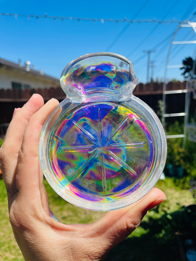 Aurafied Glass Ashtray/cupholder