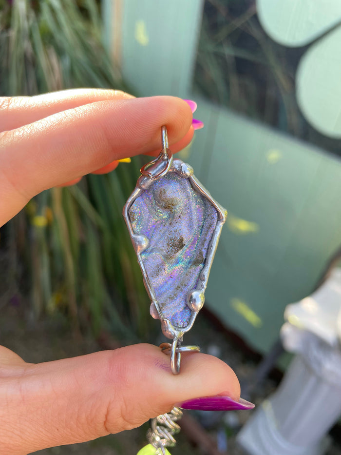 Aura Chalcedony coffin sun catcher no.2