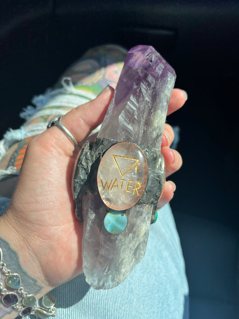 Self Healer Amethyst Scepter Connect to the Elements