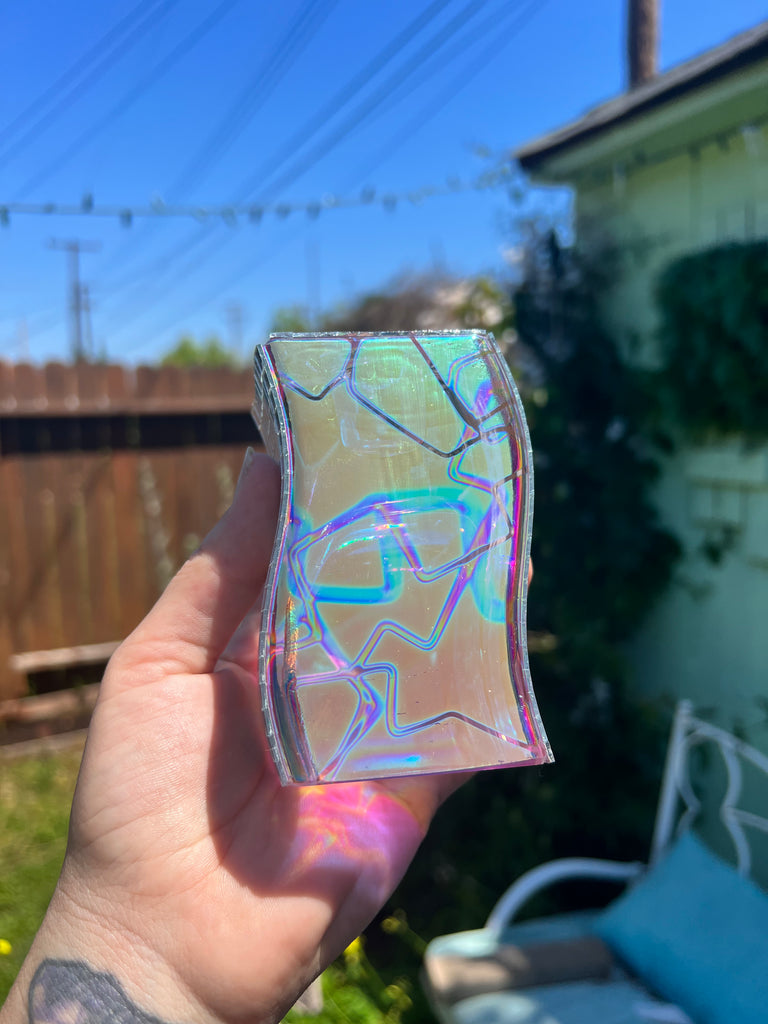 Disco mosaic Aura Glass Candle Holder